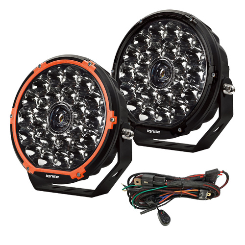 IDL2306K Ignite 9" Round Slimline Laser LED Driving Light Kit IDL2306K