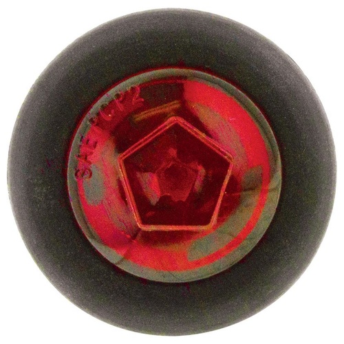 LED RED REAR POSITION MARKER LAMP 12V W/ RUBBER HOUSING 28mm x 25mm 